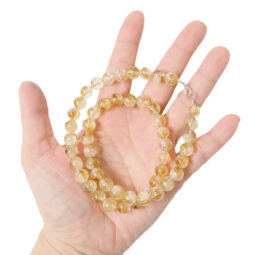 Citrine Round Beads Necklace | Crystal Factory