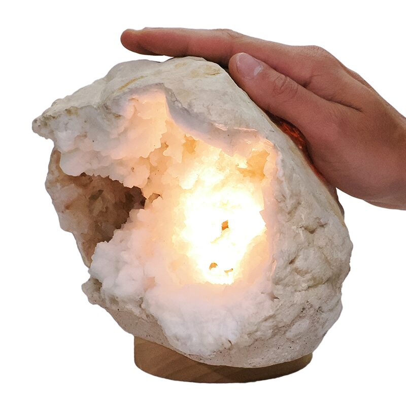 3.8kg Natural Calcite Geode Lamp DK1096 5 Natural Calcite Geode Lamp DK1096 | Crystal Factory