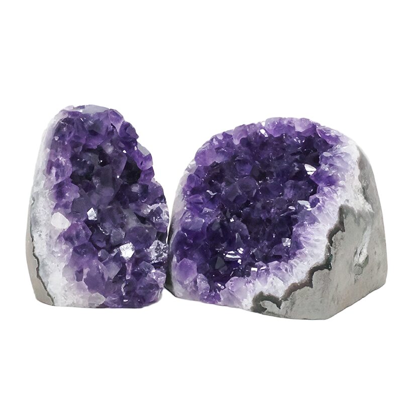 1.4kg Amethyst Crystal Geode Specimen Set 2 Pieces DN2032 3 Amethyst Crystal Geode Specimen Set 2 Pieces DN2032 | Crystal Factory
