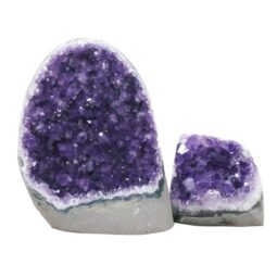 Amethyst Crystal Geode Specimen Set 2 Pieces DN2035 | Crystal Factory
