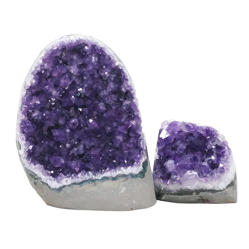 1.7kg Amethyst Crystal Geode Specimen Set 2 Pieces DN2035 3 Amethyst Crystal Geode Specimen Set 2 Pieces DN2035 | Crystal Factory
