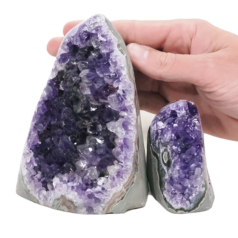 1.5kg Amethyst Crystal Geode Specimen Set 2 Pieces DN2036 4 Amethyst Crystal Geode Specimen Set 2 Pieces DN2036 | Crystal Factory
