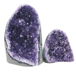 Amethyst Crystal Geode Specimen Set 2 Pieces DN2037 | Crystal Factory