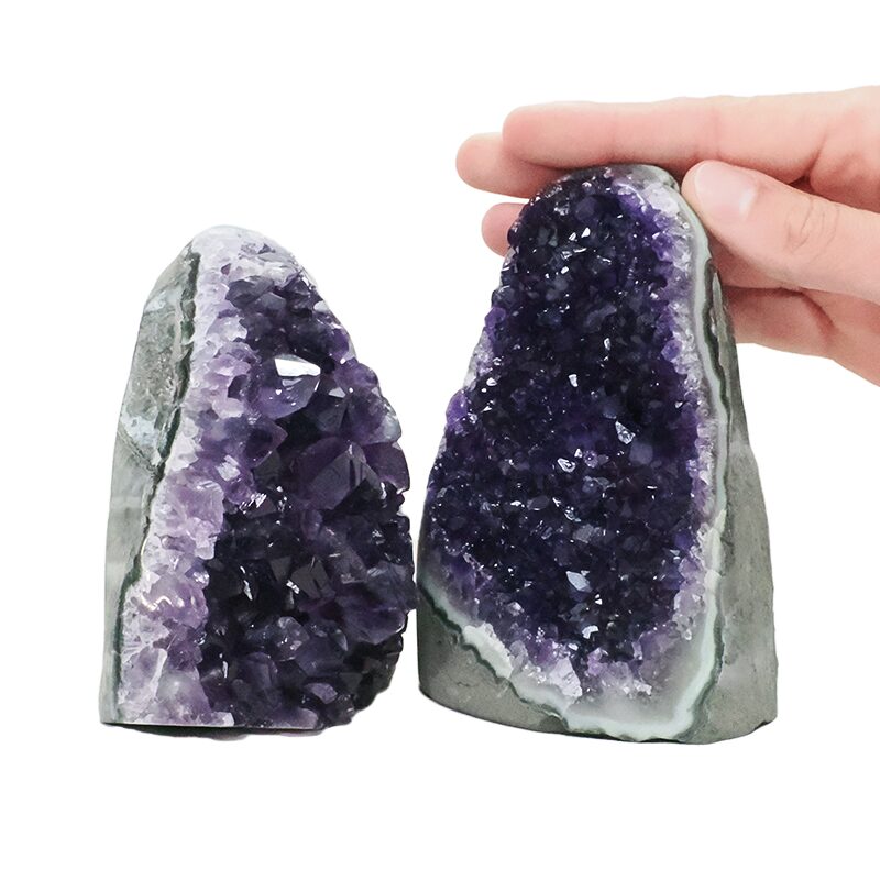1.9kg Amethyst Crystal Geode Specimen Set 2 Pieces DN2038 4 Amethyst Crystal Geode Specimen Set 2 Pieces DN2038 | Crystal Factory