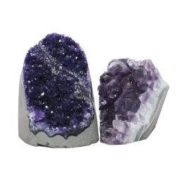 Amethyst Crystal Geode Specimen Set 2 Pieces DN2039 | Crystal Factory