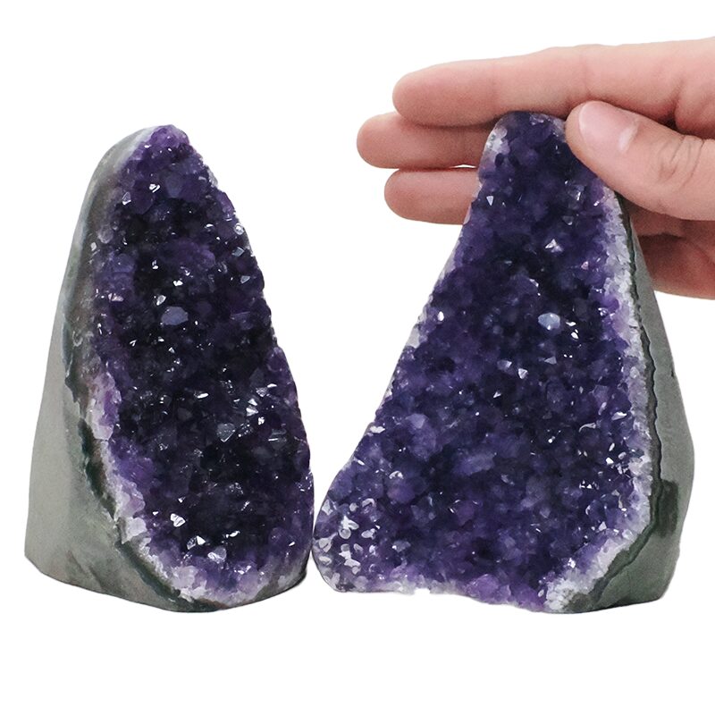 1.4kg Amethyst Crystal Geode Specimen Set 2 Pieces DN2040 4 Amethyst Crystal Geode Specimen Set 2 Pieces DN2040 | Crystal Factory