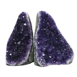 Amethyst Crystal Geode Specimen Set 2 Pieces DN2040 | Crystal Factory