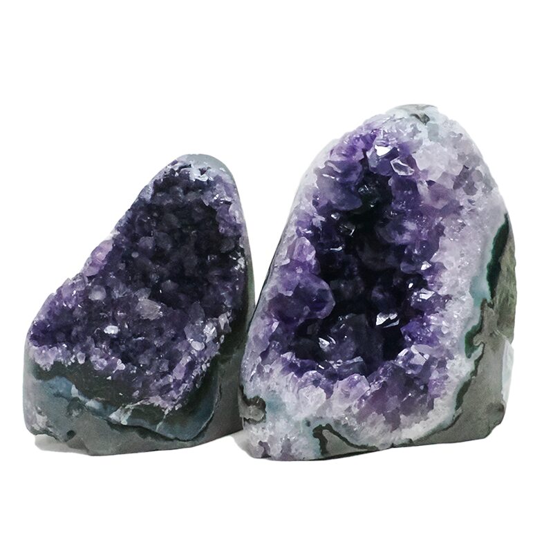 1.4kg Amethyst Crystal Geode Specimen Set 2 Pieces DN2041 3 Amethyst Crystal Geode Specimen Set 2 Pieces DN2041 | Crystal Factory