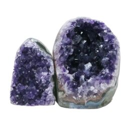 Amethyst Crystal Geode Specimen Set 2 Pieces DN2042 | Crystal Factory