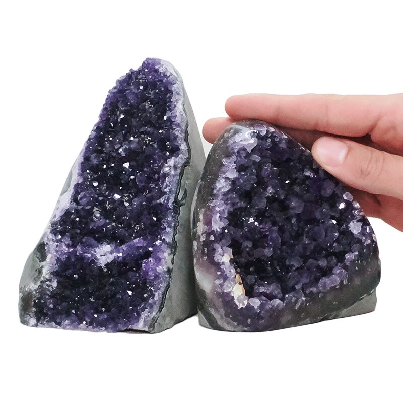 1.9kg Amethyst Crystal Geode Specimen Set 2 Pieces DN2043 4 Amethyst Crystal Geode Specimen Set 2 Pieces DN2043 | Crystal Factory