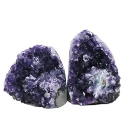 Amethyst Crystal Geode Specimen Set 2 Pieces DN2044 | Crystal Factory
