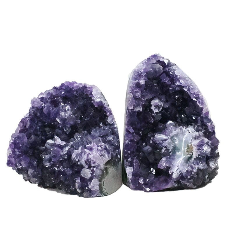 1.2kg Amethyst Crystal Geode Specimen Set 2 Pieces DN2044 3 Amethyst Crystal Geode Specimen Set 2 Pieces DN2044 | Crystal Factory