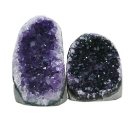 Amethyst Crystal Geode Specimen Set 2 Pieces DN2045 | Crystal Factory
