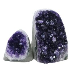 Amethyst Crystal Geode Specimen Set 2 Pieces DN2046 | Crystal Factory
