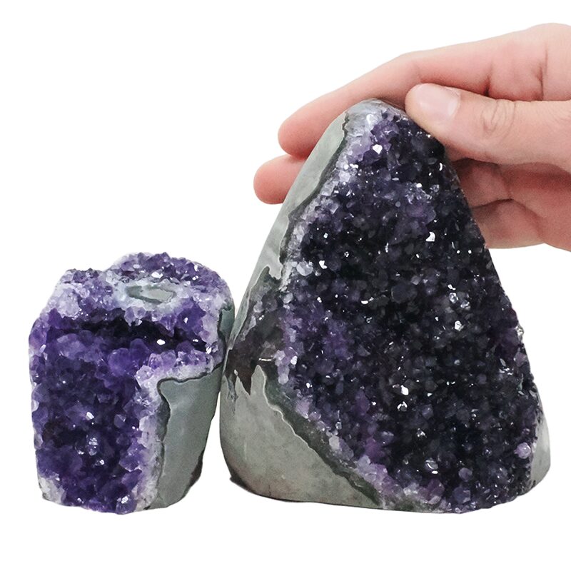 1.7kg Amethyst Crystal Geode Specimen Set 2 Pieces DN2047 4 Amethyst Crystal Geode Specimen Set 2 Pieces DN2047 | Crystal Factory