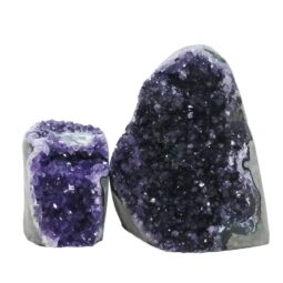 Amethyst Crystal Geode Specimen Set 2 Pieces DN2047 | Crystal Factory