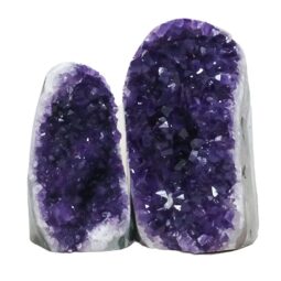 Amethyst Crystal Geode Specimen Set 2 Pieces DN2048 | Crystal Factory