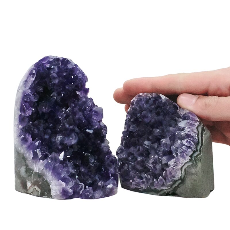 1.6kg Amethyst Crystal Geode Specimen Set 2 Pieces DN2049 4 Amethyst Crystal Geode Specimen Set 2 Pieces DN2049 | Crystal Factory