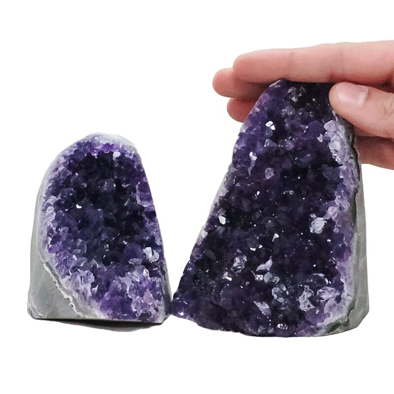 1.4kg Amethyst Crystal Geode Specimen Set 2 Pieces DN2050 4 Amethyst Crystal Geode Specimen Set 2 Pieces DN2050 | Crystal Factory