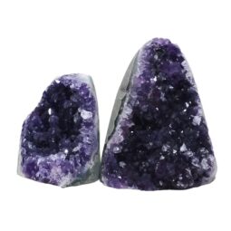 Amethyst Crystal Geode Specimen Set 2 Pieces DN2050 | Crystal Factory