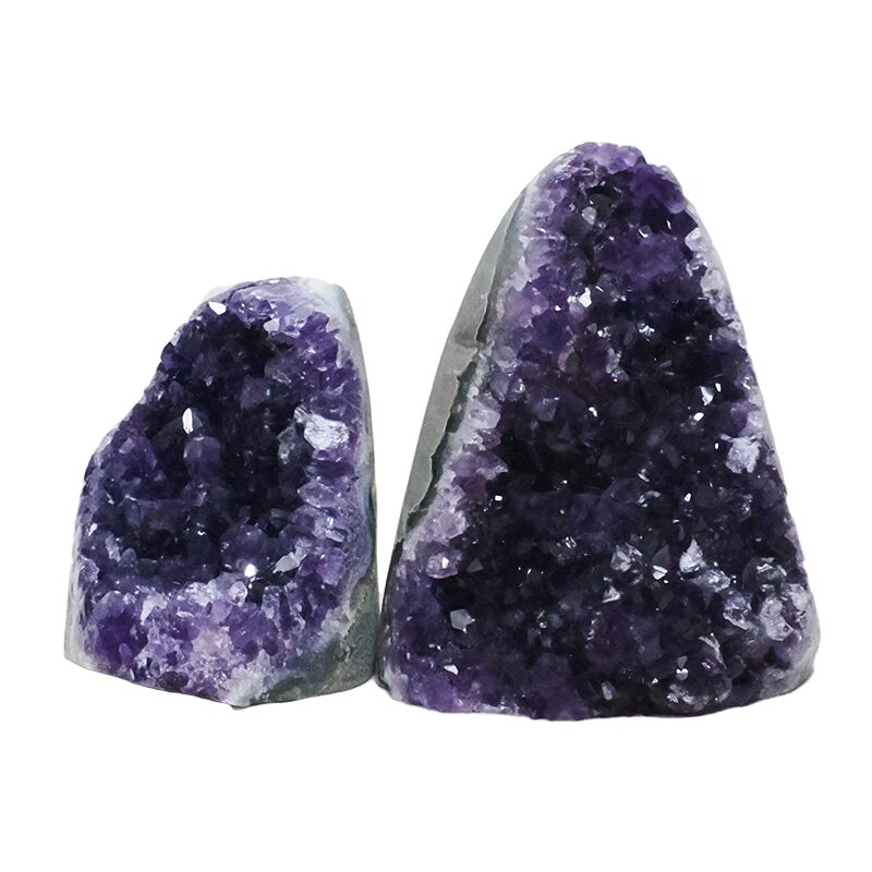 1.4kg Amethyst Crystal Geode Specimen Set 2 Pieces DN2050 3 Amethyst Crystal Geode Specimen Set 2 Pieces DN2050 | Crystal Factory