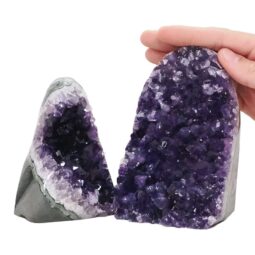 Amethyst Crystal Geode Specimen Set 2 Pieces DN2052 | Crystal Factory