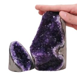 Amethyst Crystal Geode Specimen Set 2 Pieces DN2057 | Crystal Factory