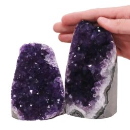 Amethyst Crystal Geode Specimen Set 2 Pieces DN2058 | Crystal Factory