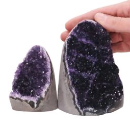 Amethyst Crystal Geode Specimen Set 2 Pieces DN2059 | Crystal Factory