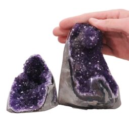 Amethyst Crystal Geode Specimen Set 2 Pieces DN2060 | Crystal Factory