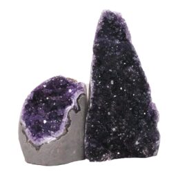 Amethyst Crystal Geode Specimen Set 2 Pieces DN2061 | Crystal Factory