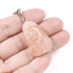 Flower Agate Tumbled Crystal Keychain 7 Flower Agate Tumbled Crystal Keychain | Crystal Factory