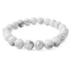Howlite Round Beads Bracelet | Crystal Factory