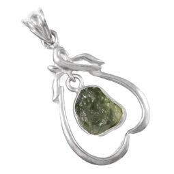 Moldavite Silver Pendant DK1081 | Crystal Factory