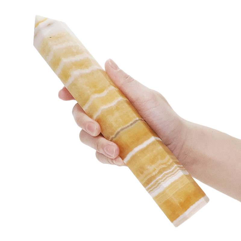 0.66kg Orange Calcite Terminated Point DR562 4 Orange Calcite Terminated Point DR562 | Crystal Factory