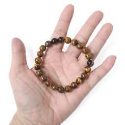 Tiger Eye Round Beads Bracelet | Crystal Factory