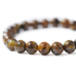 Tiger Eye Round Beads Bracelet | Crystal Factory