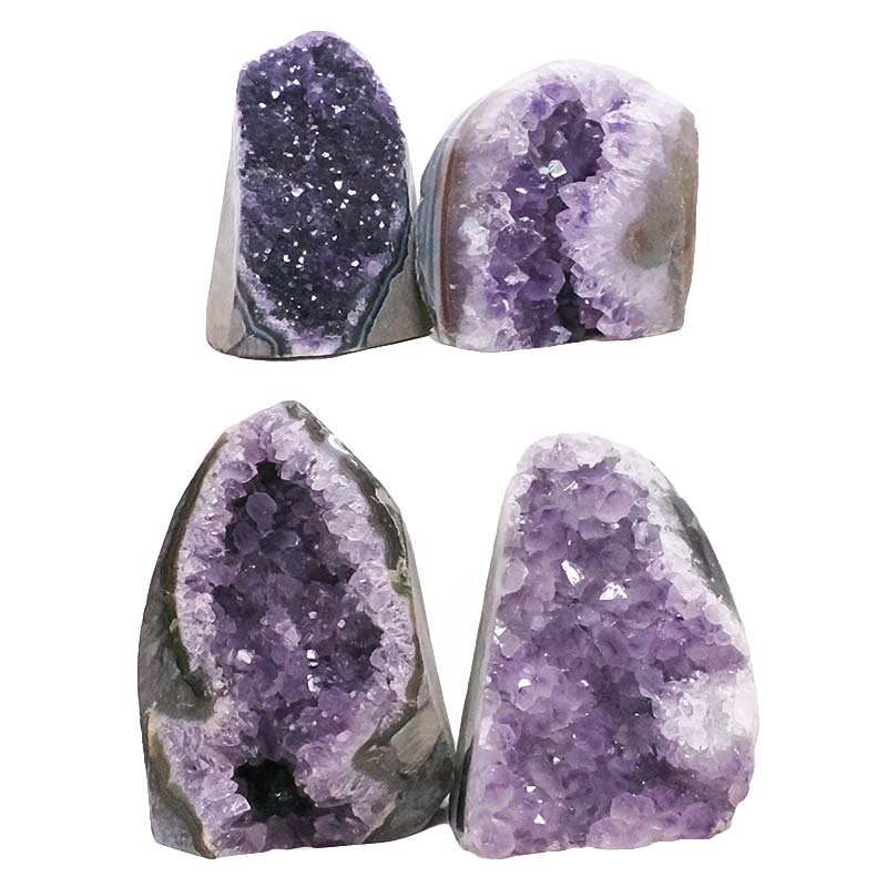2.25kg Amethyst Polished Crystal Geode Specimen Set 4 Pieces DK1142 3 Amethyst Polished Crystal Geode Specimen Set 4 Pieces DK1142 | Crystal Factory