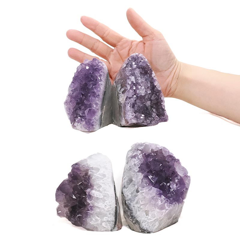 2.38kg Amethyst Polished Crystal Geode Specimen Set 4 Pieces DK1143 4 Amethyst Polished Crystal Geode Specimen Set 4 Pieces DK1143 | Crystal Factory