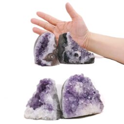 2.44kg Amethyst Polished Crystal Geode Specimen Set 4 Pieces DK1145 5 Amethyst Polished Crystal Geode Specimen Set 4 Pieces DK1145 | Crystal Factory