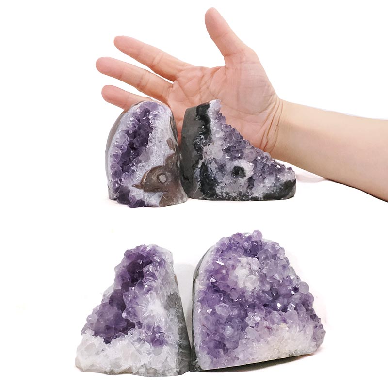 2.44kg Amethyst Polished Crystal Geode Specimen Set 4 Pieces DK1145 4 Amethyst Polished Crystal Geode Specimen Set 4 Pieces DK1145 | Crystal Factory