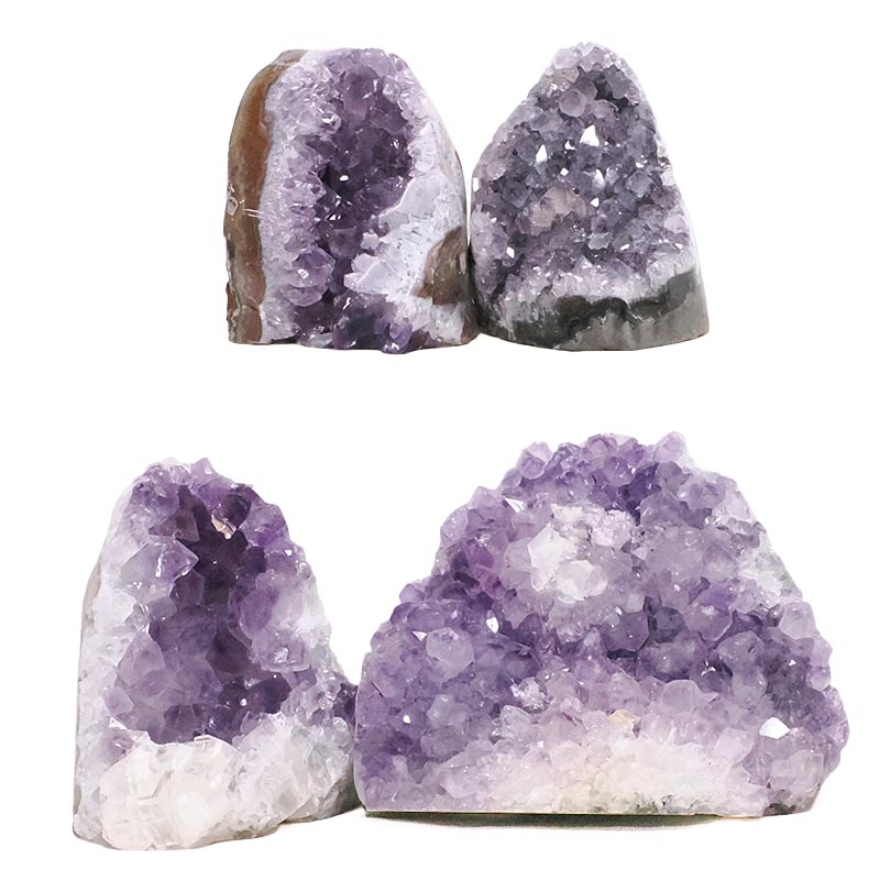 2.44kg Amethyst Polished Crystal Geode Specimen Set 4 Pieces DK1145 3 Amethyst Polished Crystal Geode Specimen Set 4 Pieces DK1145 | Crystal Factory