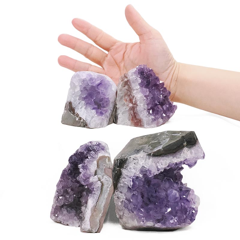 2.15kg Amethyst Polished Crystal Geode Specimen Set 4 Pieces DK1146 4 Amethyst Polished Crystal Geode Specimen Set 4 Pieces DK1146 | Crystal Factory