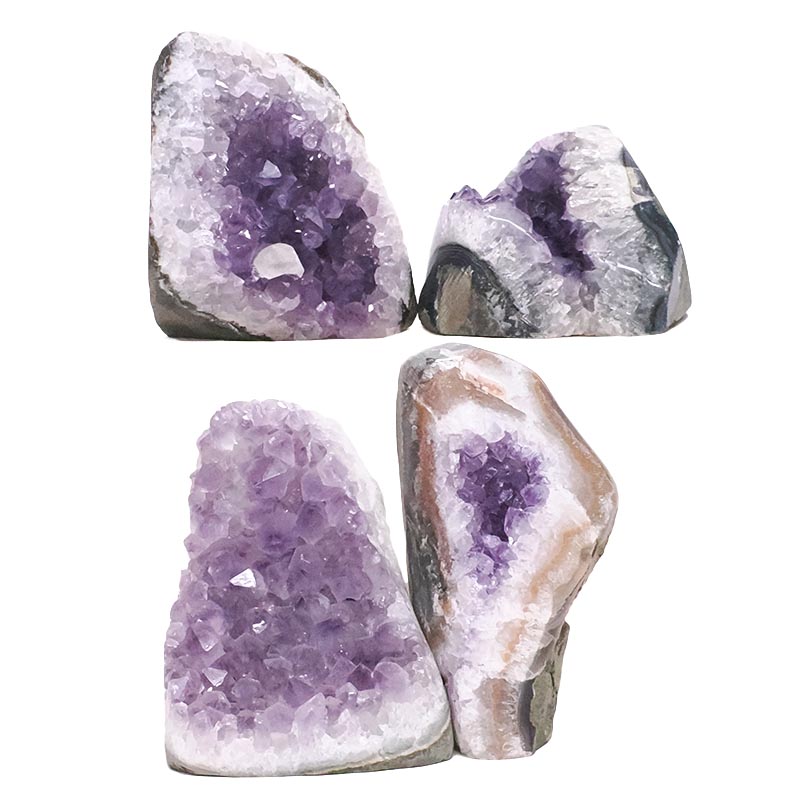 2.49kg Amethyst Polished Crystal Geode Specimen Set 4 Pieces DK1147 3 Amethyst Polished Crystal Geode Specimen Set 4 Pieces DK1147 | Crystal Factory
