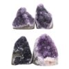 Amethyst Polished Crystal Geode Specimen Set 4 Pieces DK1112 | Crystal Factory