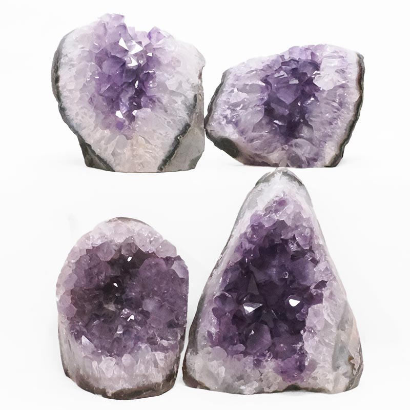 2.66kg Amethyst Polished Crystal Geode Specimen Set 4 Pieces DK1113 3 Amethyst Polished Crystal Geode Specimen Set 4 Pieces DK1113 | Crystal Factory