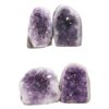 Amethyst Polished Crystal Geode Specimen Set 4 Pieces DK1115 | Crystal Factory