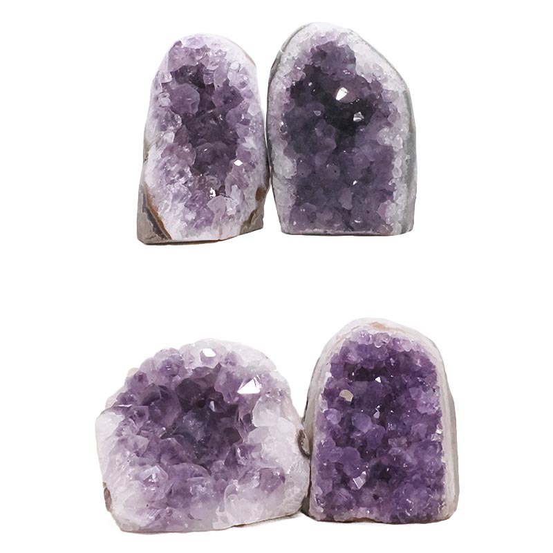 2.33kg Amethyst Polished Crystal Geode Specimen Set 4 Pieces DK1115 3 Amethyst Polished Crystal Geode Specimen Set 4 Pieces DK1115 | Crystal Factory