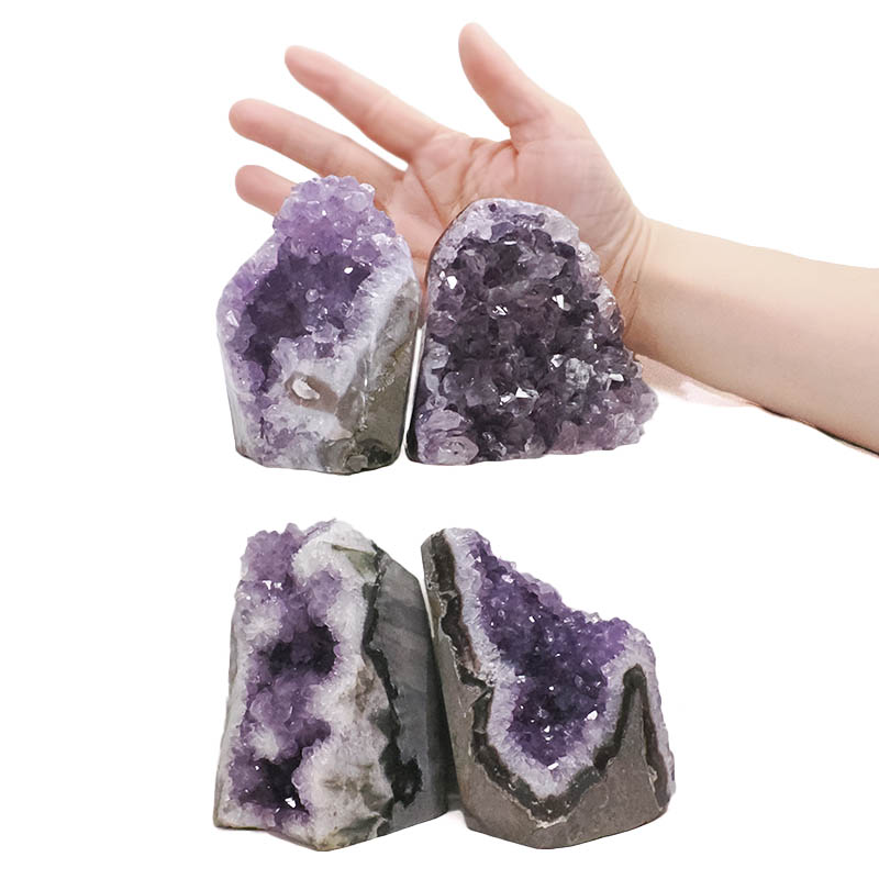 2.34kg Amethyst Polished Crystal Geode Specimen Set 4 Pieces DK1117 4 Amethyst Polished Crystal Geode Specimen Set 4 Pieces DK1117 | Crystal Factory