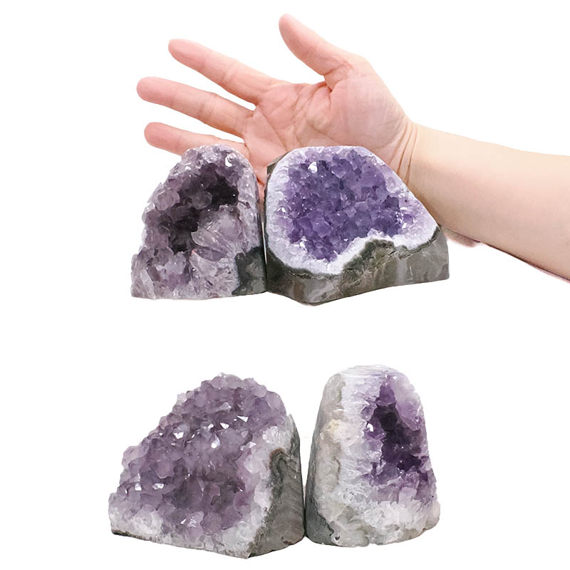 2.49kg Amethyst Polished Crystal Geode Specimen Set 4 Pieces DK1120 4 Amethyst Polished Crystal Geode Specimen Set 4 Pieces DK1120 | Crystal Factory